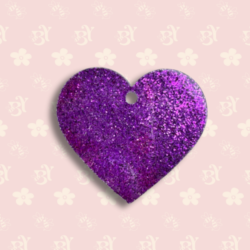 Glitter Heart Keychains