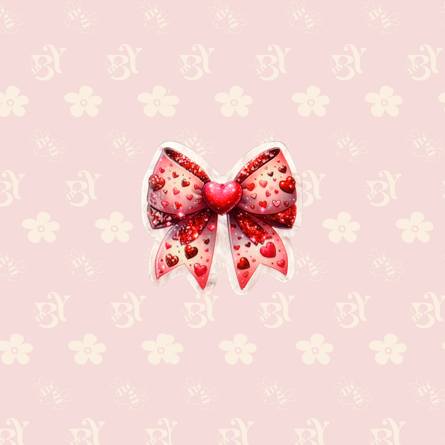 Pink Bow and Hearts