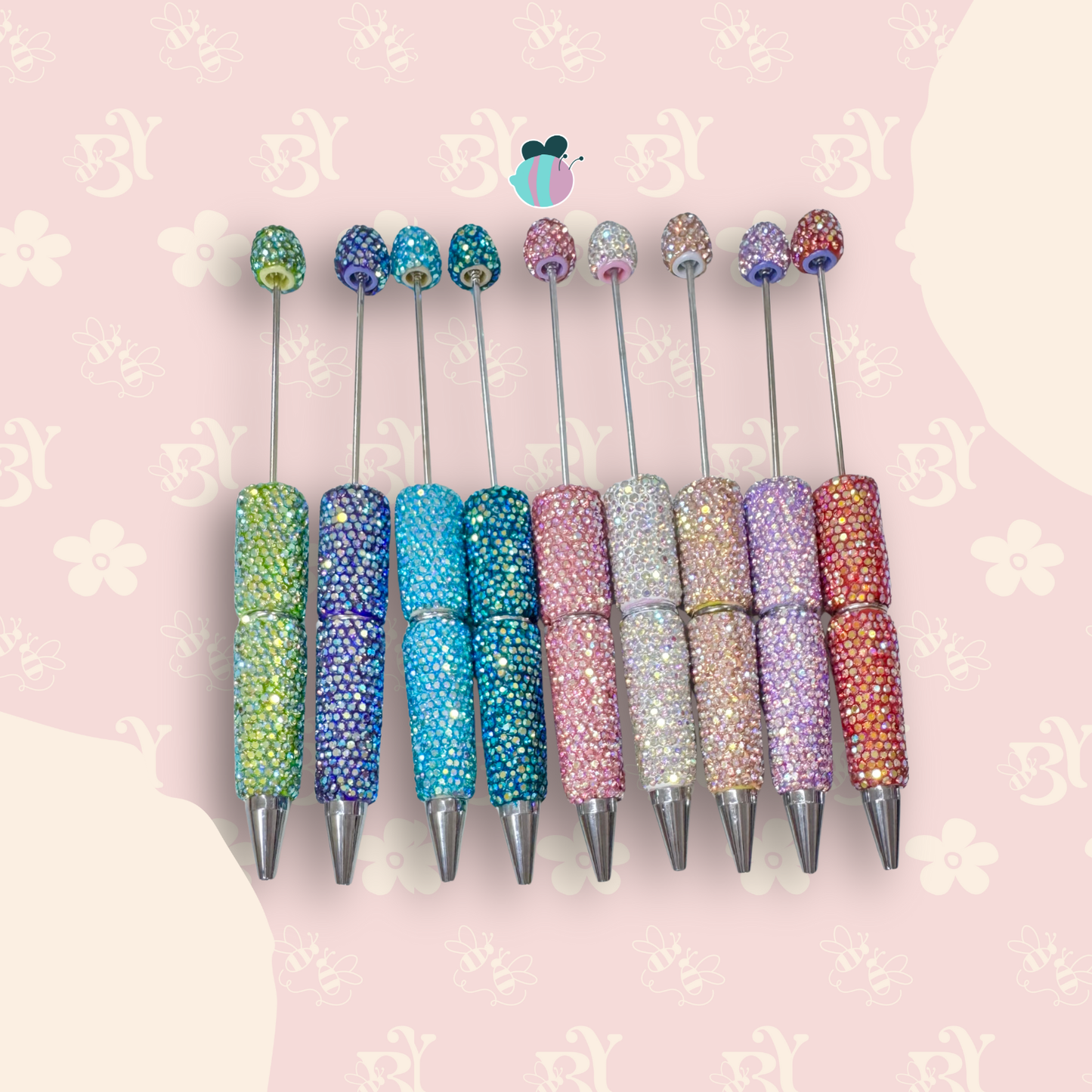 Iridescent Rhinestone Pen