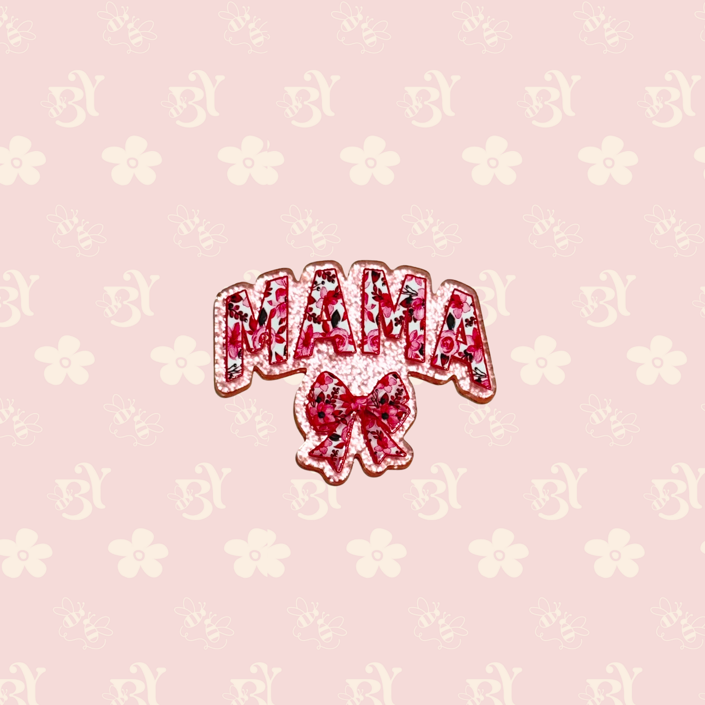 Mama with flowers and bow