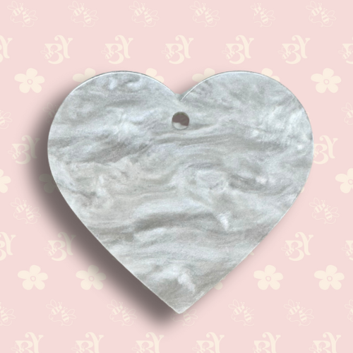 Marble Heart Keychains