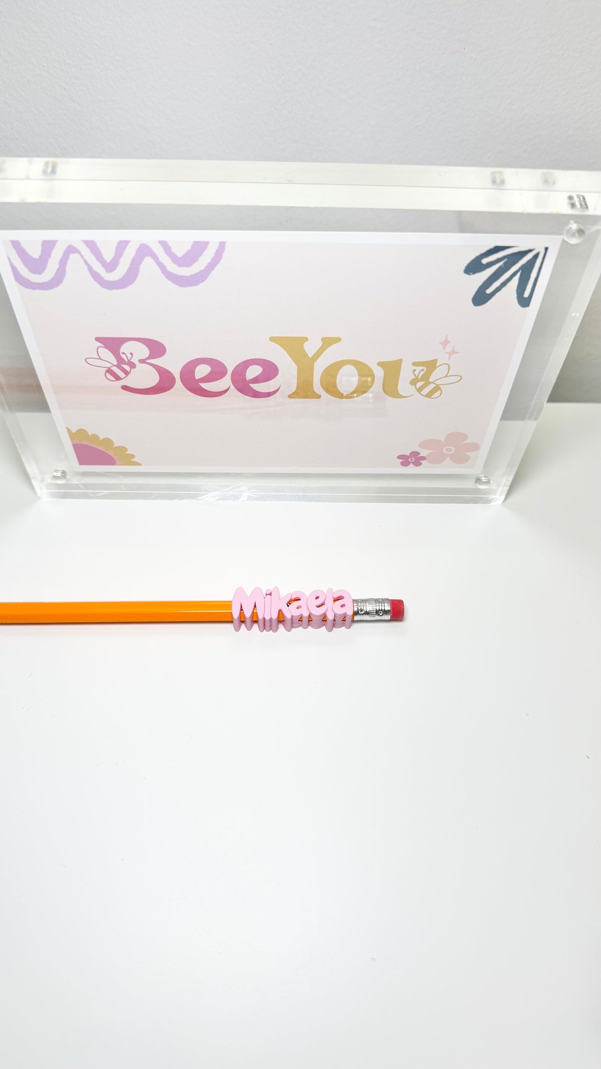 3D Pencils name (2pcs) one color