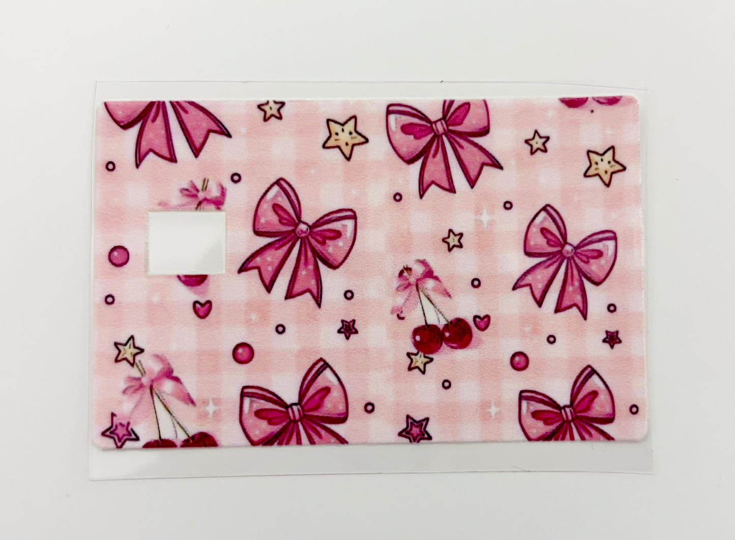 Pink bow & cherry
