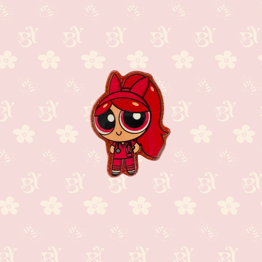 Red girl and scrubs