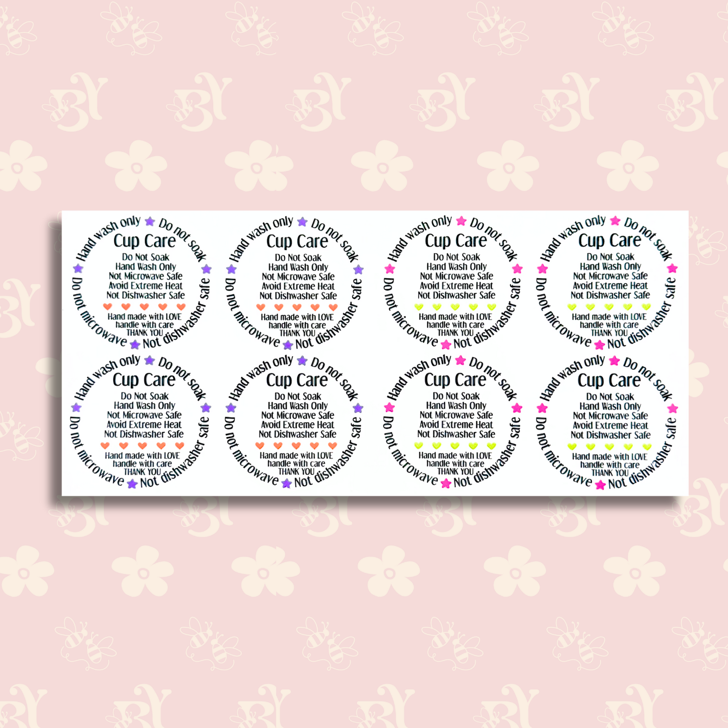 Cup Care Stars, heart mix color