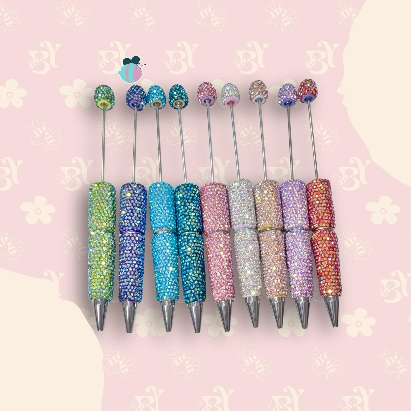 Iridescent Rhinestone Pen