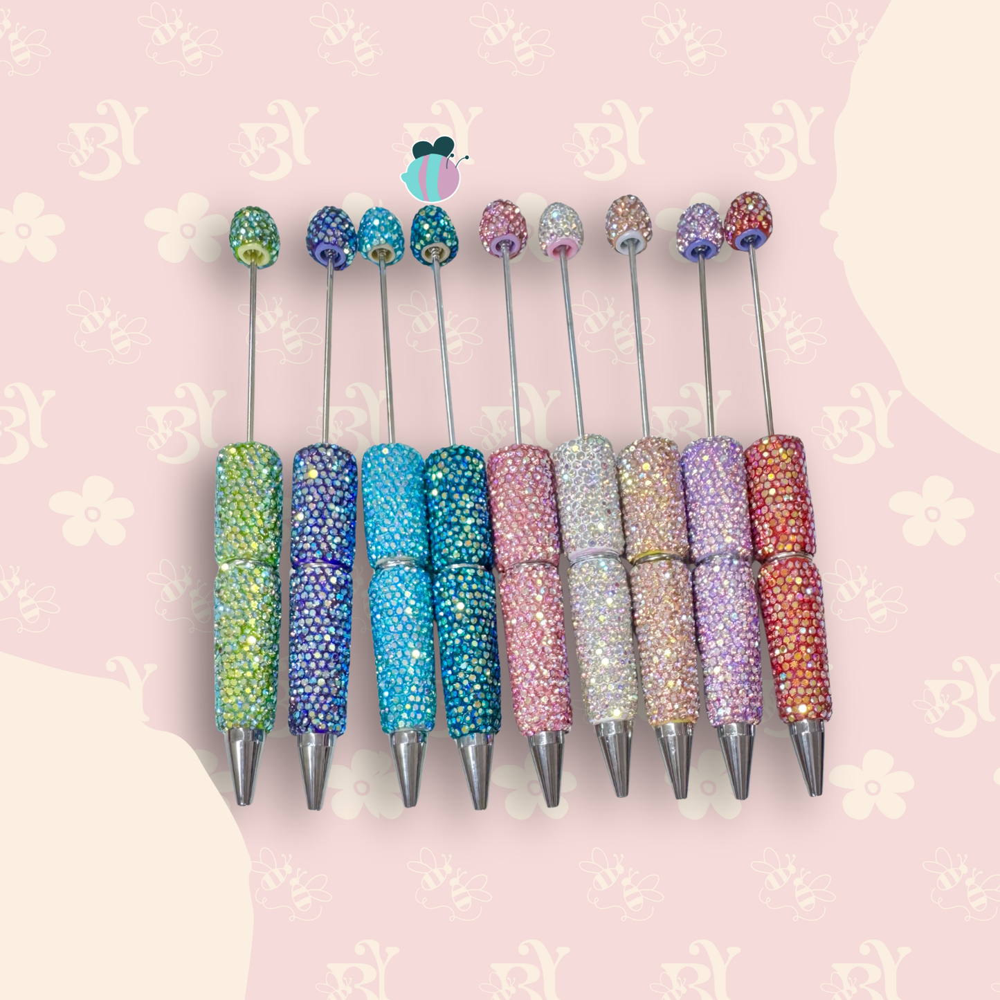Iridescent Rhinestone Pen