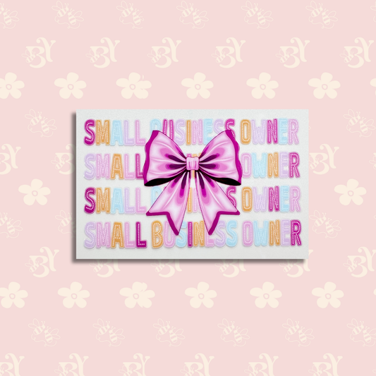 Pink Bow Small Business Owner  "Regular"