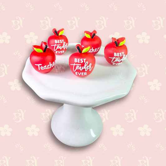 3D Red Apple Teacher