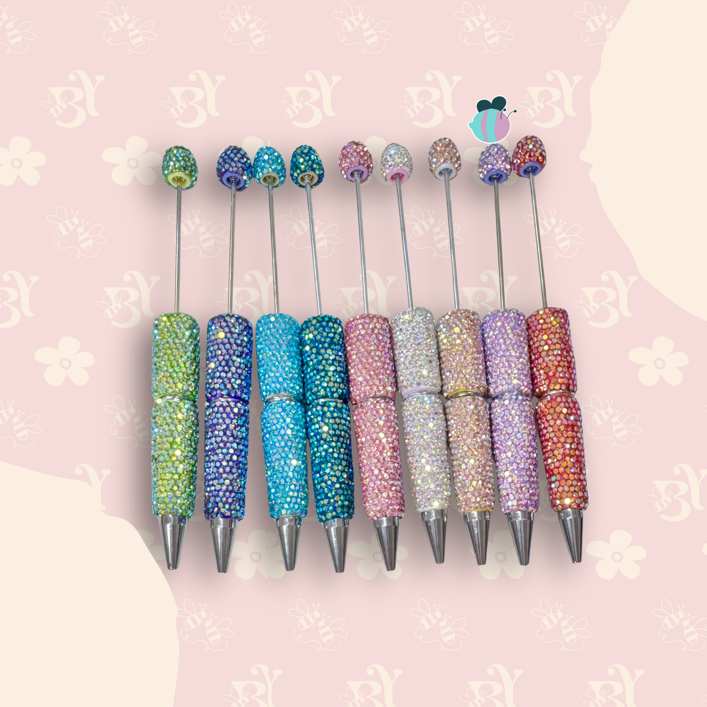 Iridescent Rhinestone Pen