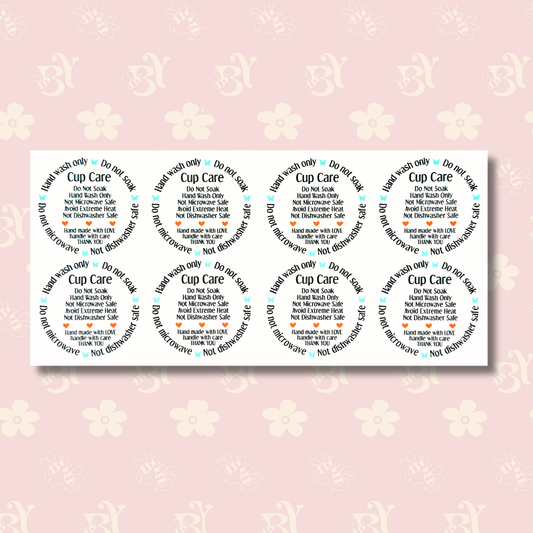 Cup Care Butterfly blue orange heart