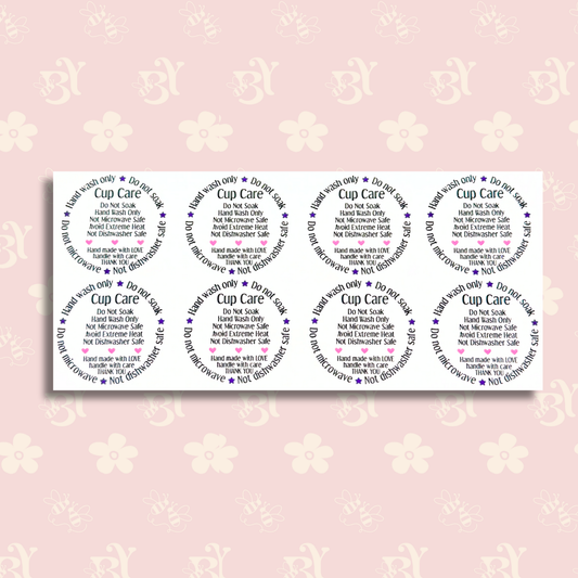 Cup Care Purple star pink heart