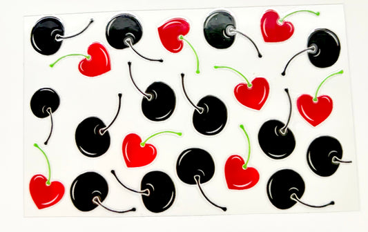 Black and red cherry