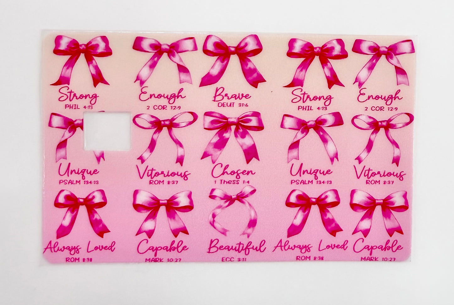 Pink Bow with religious messages
