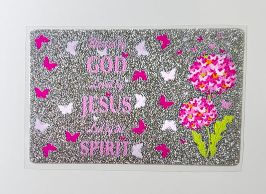 Blessed by God NEW Glitter "reflective style"